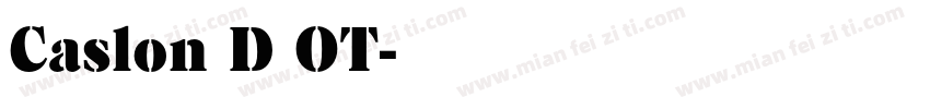 Caslon D OT字体转换